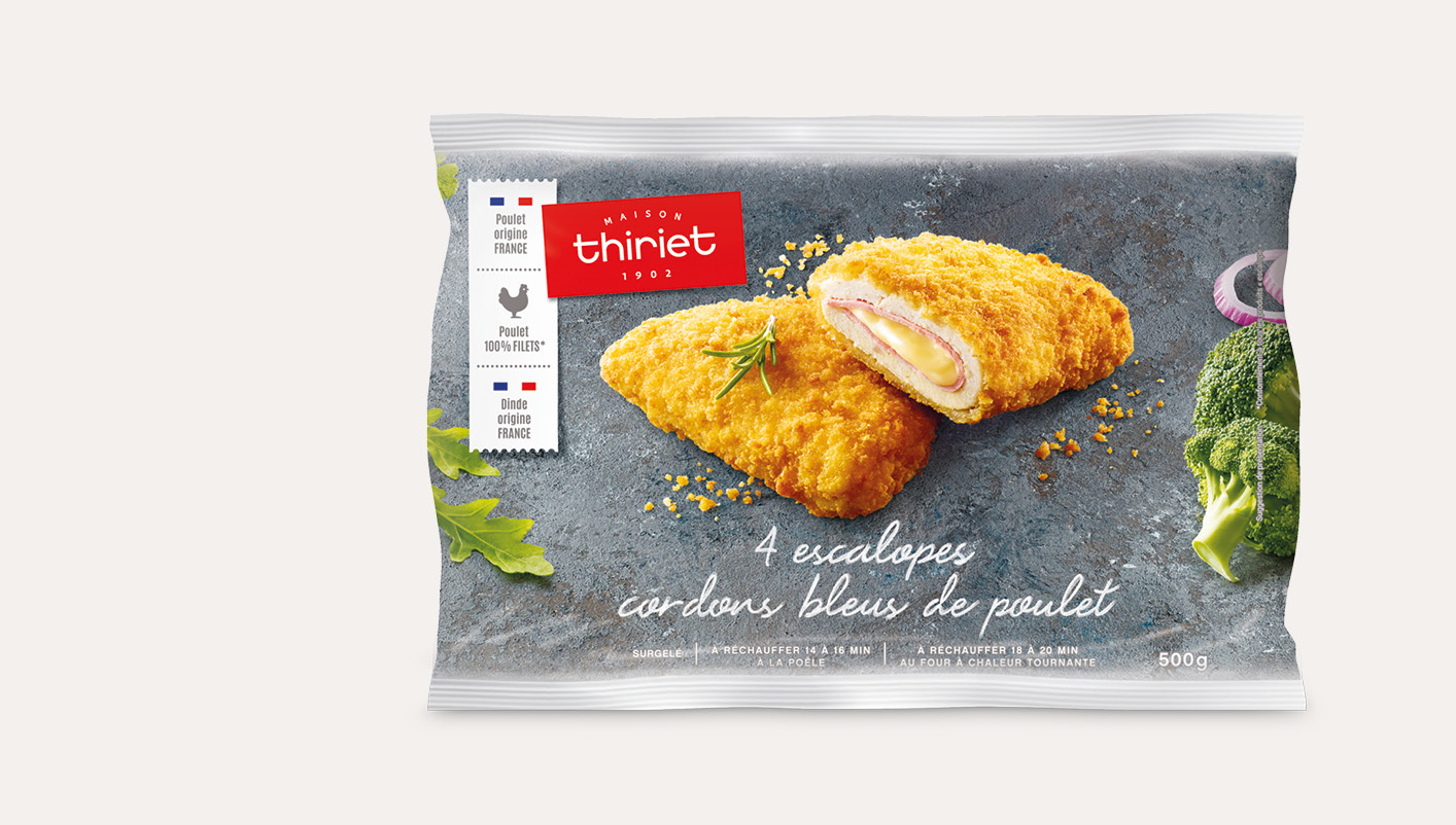 4 Escalopes cordons bleus de poulet