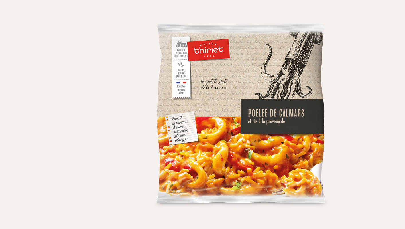 Poêlée de calmars et riz à la provençale