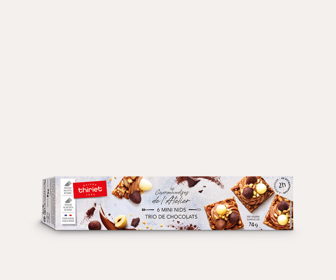 6 Mini nids, trio de chocolat