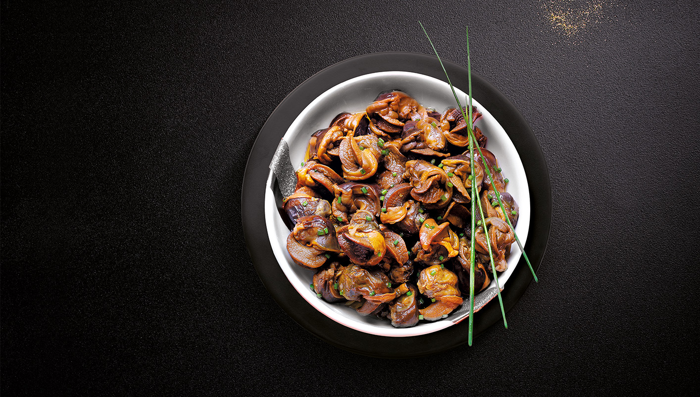 Chairs d'escargots de Bourgogne cuites