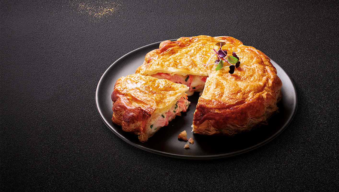 Tourte saumon/petits légumes