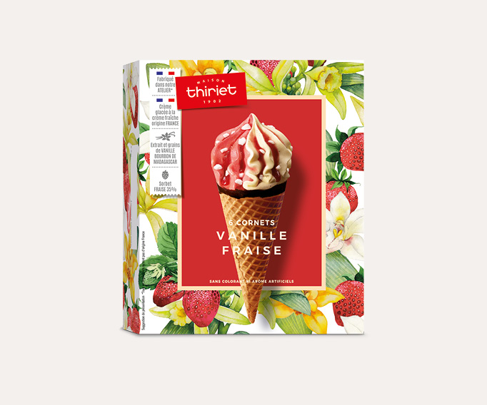 6 Vanille Fraise Maison Thiriet, vos surgelés en ligne.