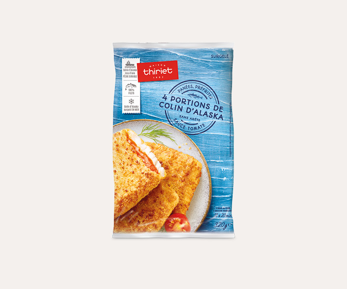 4 Portions de colin d’Alaska sauce tomate Lot de 2 sachets