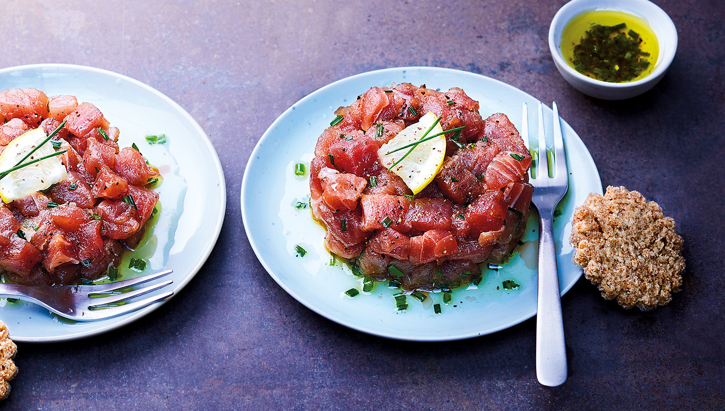 2 Tartares de thon Albacore et sauce citron ciboulette
