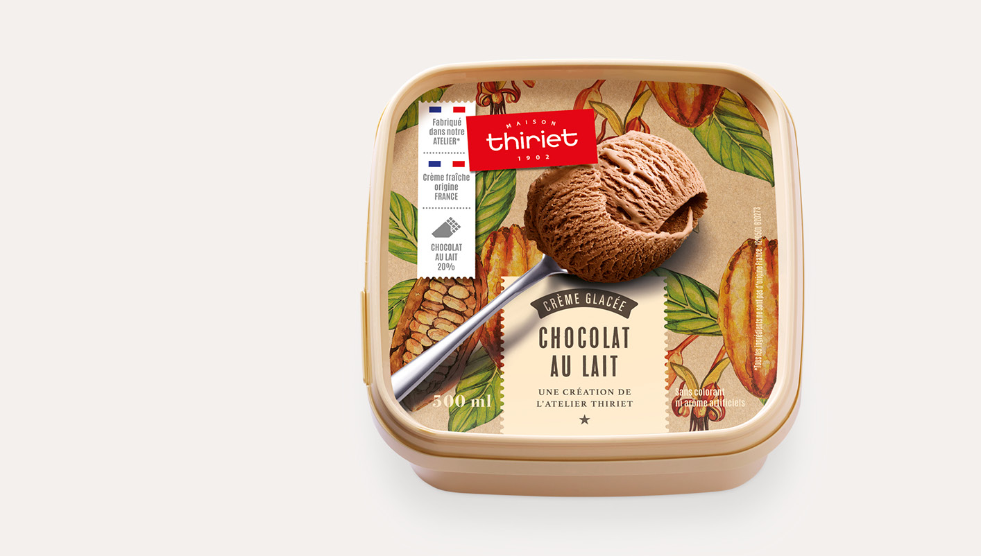 Crème glacée chocolat au lait