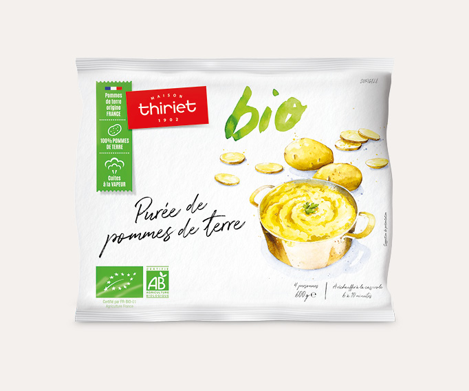 Purée de pommes de terre biologiques
