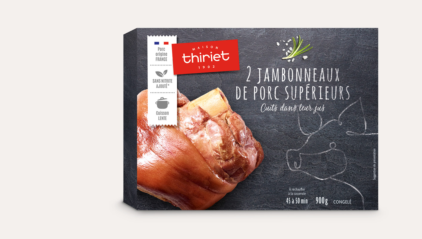 2 Jambonneaux de porc supérieurs cuits dans leur jus