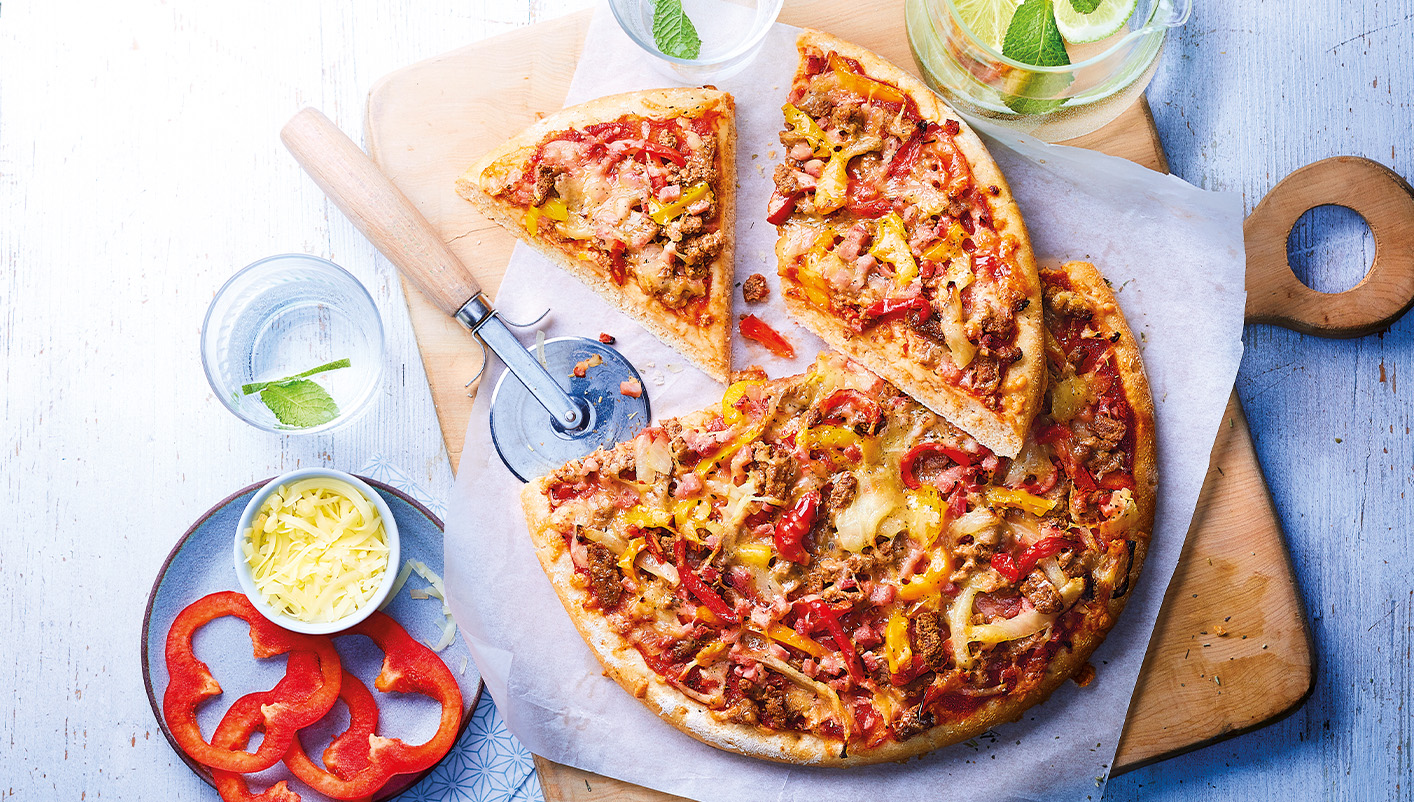 Pizza pâte épaisse Little Joe - bœuf cheddar