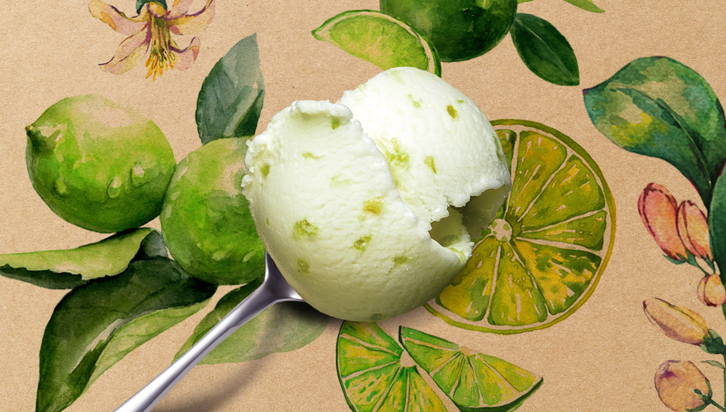 Sorbet Plein Fruit citron vert avec morceaux de citron