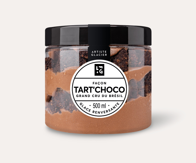 Crème glacée artisanale façon tart'choco grand cru du Brésil