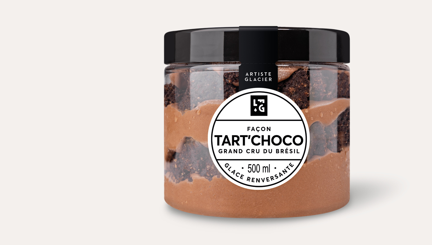Crème glacée artisanale façon tart'choco grand cru du Brésil