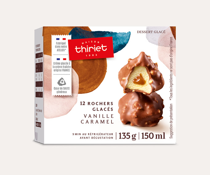 12 Rochers glacés vanille/caramel