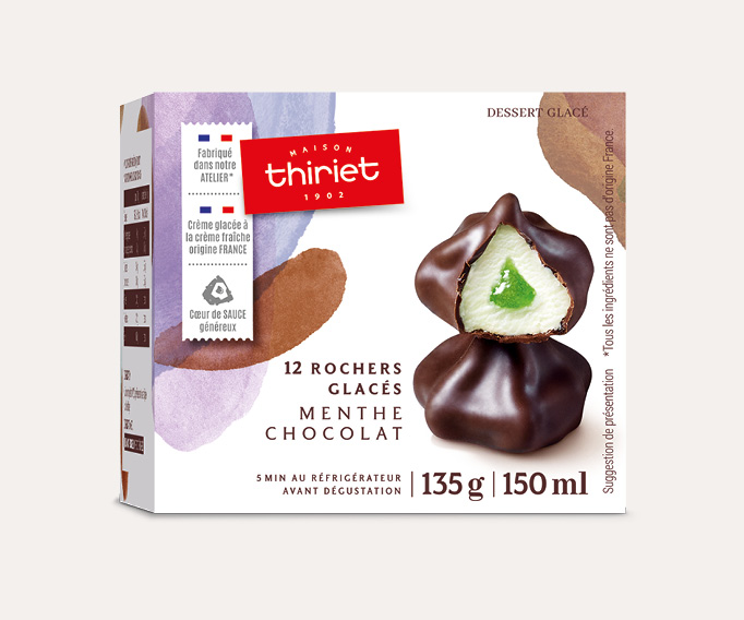 12 Rochers glacés menthe/chocolat