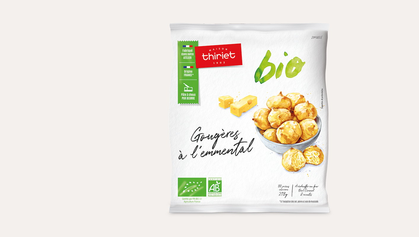 Gougères à l'emmental biologiques