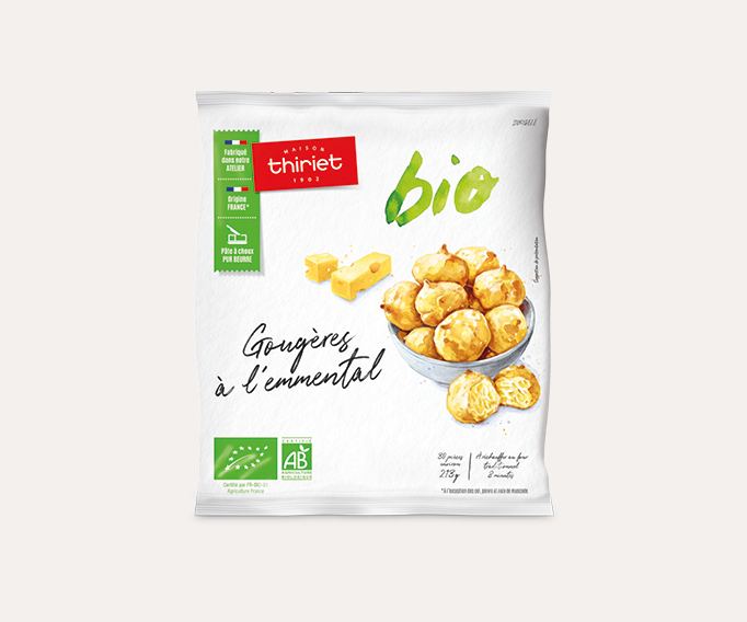 Gougères à l'emmental biologiques