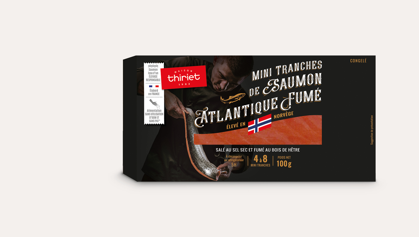 Mini tranches de saumon Atlantique fumé - Norvège