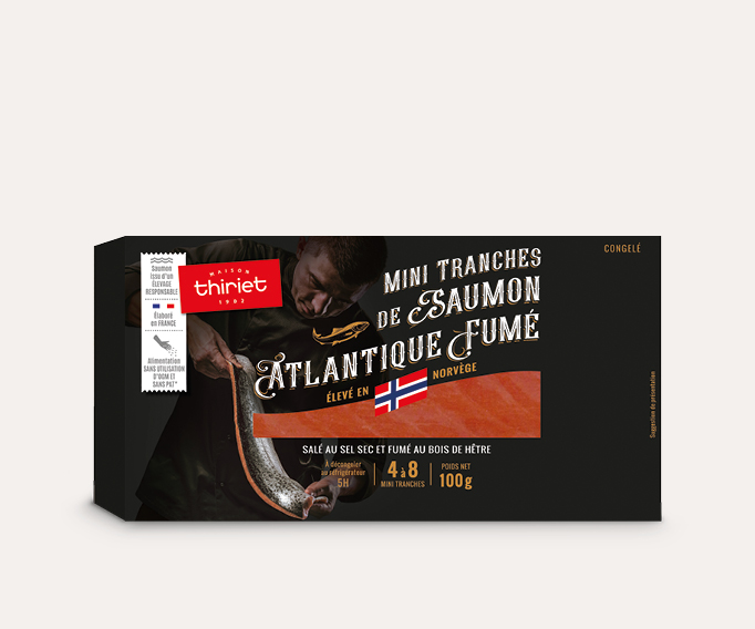 Mini tranches de saumon Atlantique fumé - Norvège