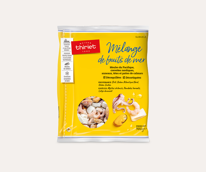 Mélange de fruits de mer Maison Thiriet, vos surgelés en ligne.