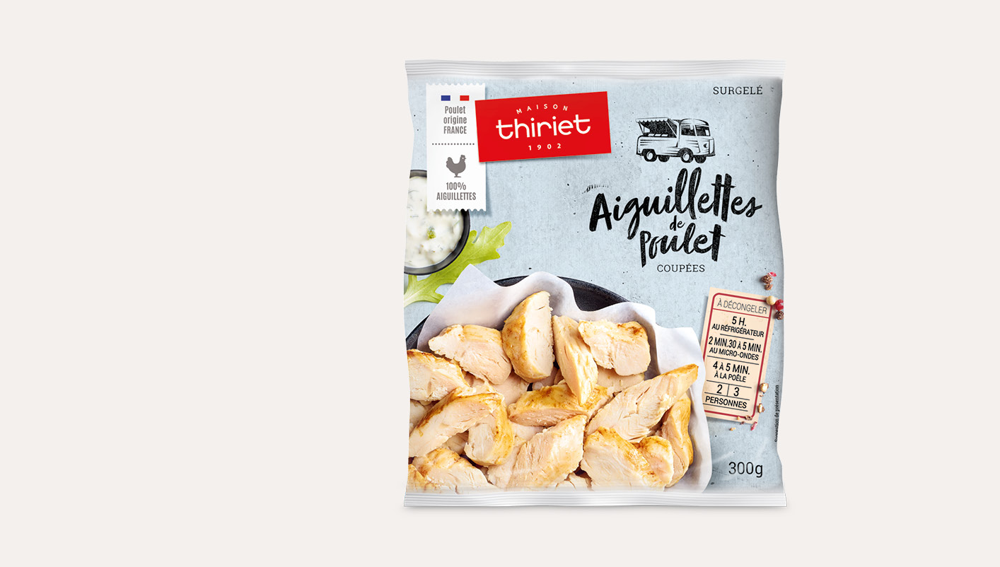 Aiguillettes de poulet rôties coupées