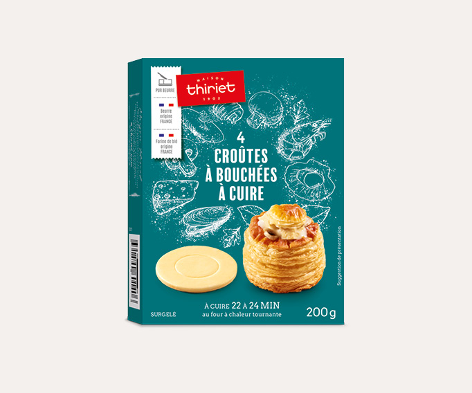 4 Croûtes à bouchées à cuire