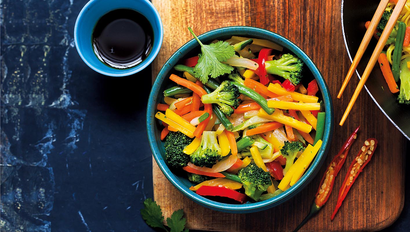 Légumes biologiques pour wok