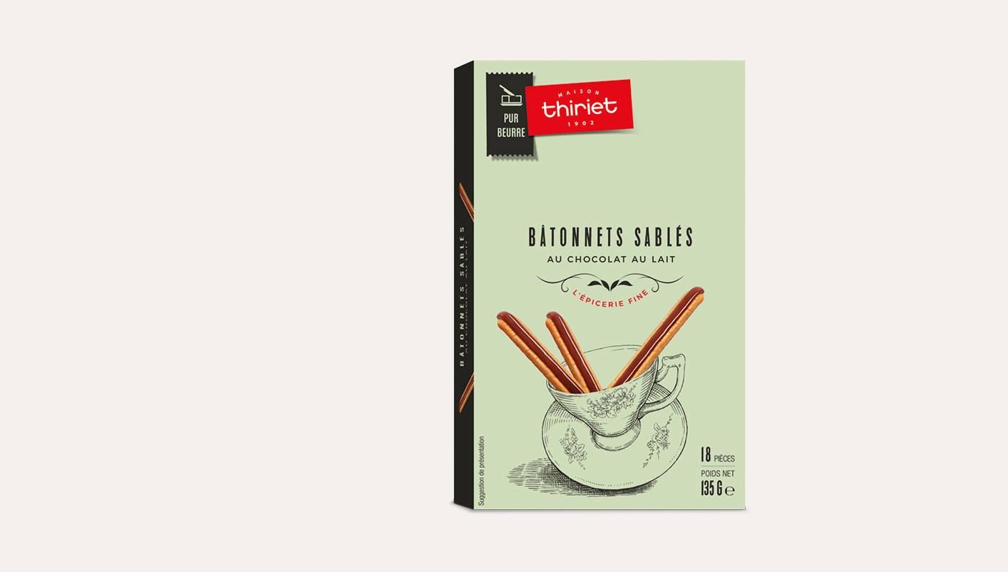 Bâtonnets sablés au chocolat au lait
