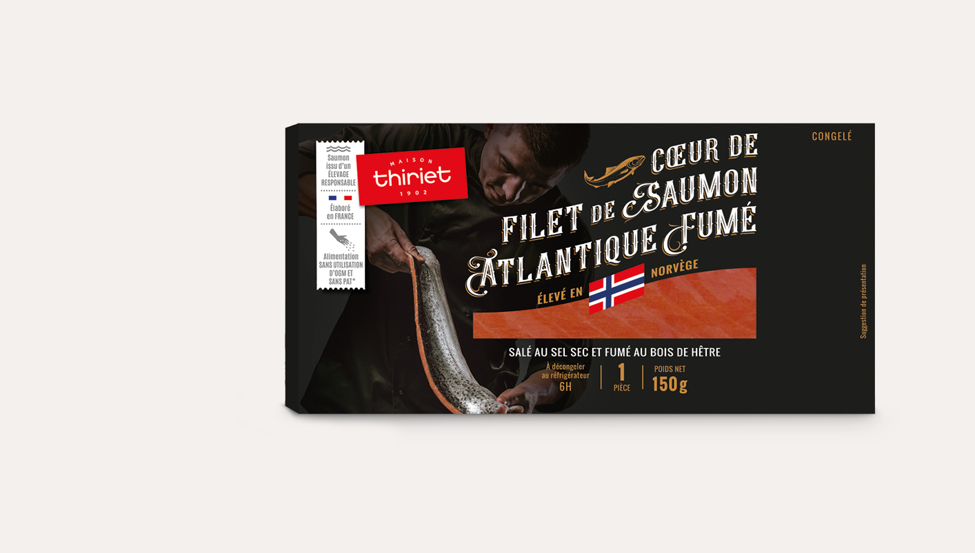 Coeur de filet de saumon Atlantique fumé - Norvège