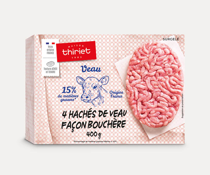 4 Hachés de veau façon bouchère 15% M.G.