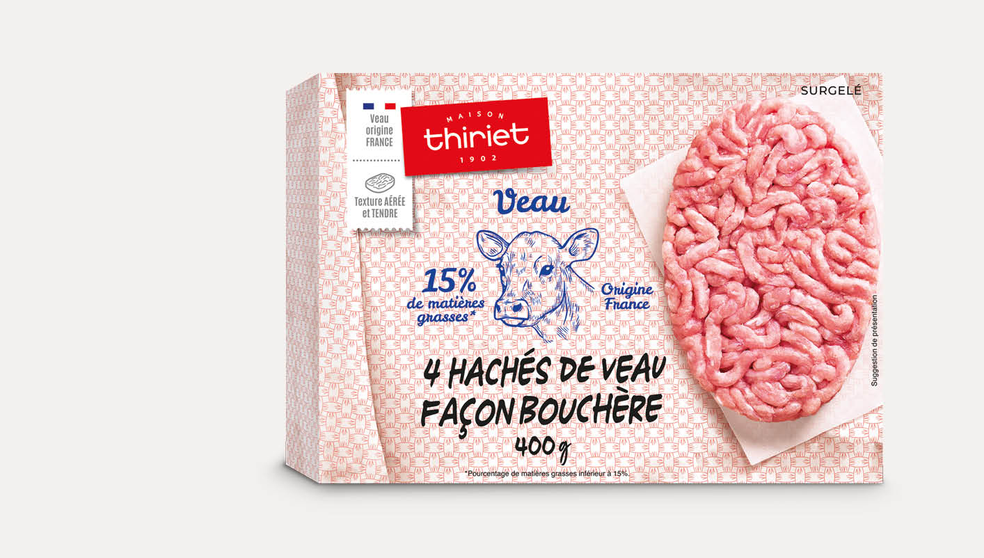 4 Hachés de veau façon bouchère 15% M.G.