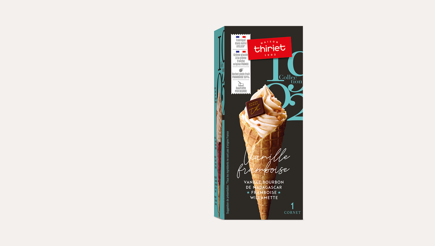 Cornet Vanille de Madagascar - Framboise Willamette