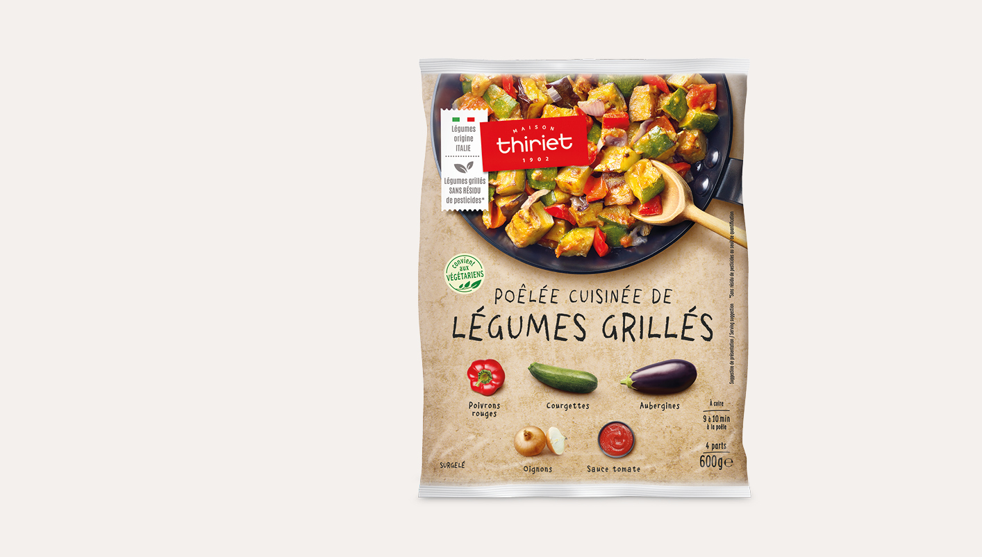 Poêlée cuisinée de légumes grillés