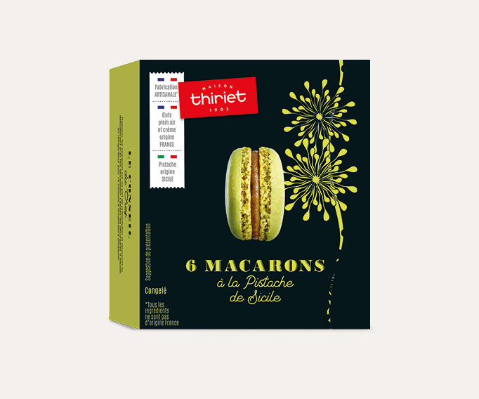 6 Macarons à la pistache de Sicile