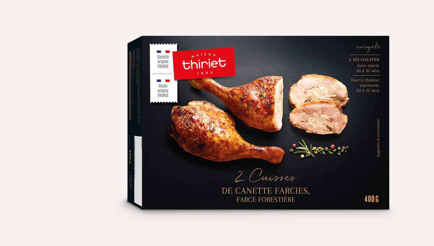 2 Cuisses de canette farcies, farce forestière