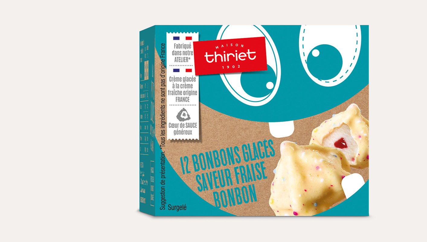 12 Rochers glacés saveur fraise bonbon