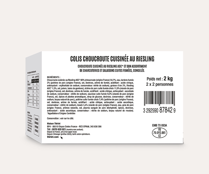 Colis choucroute cuisinée au Riesling