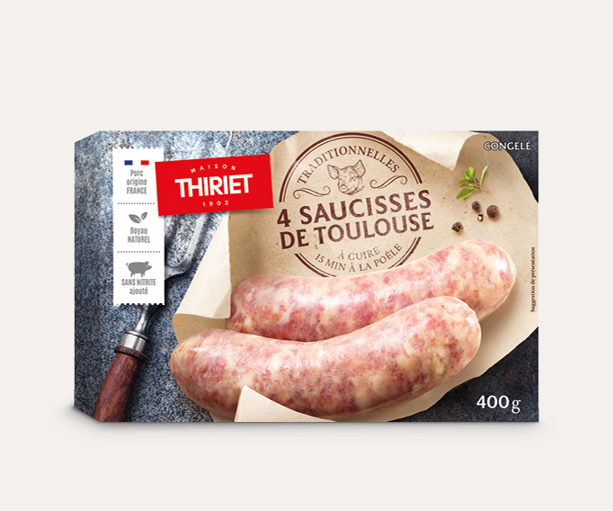 4 Saucisses de Toulouse traditionnelles
