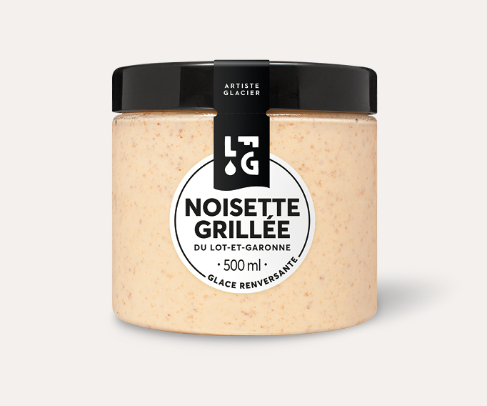 Glace artisanale à la noisette grillée du Lot