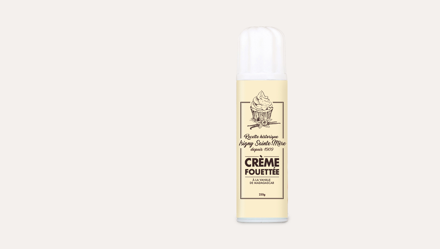 Crème fouettée Isigny Ste mère à la vanille de Madagascar