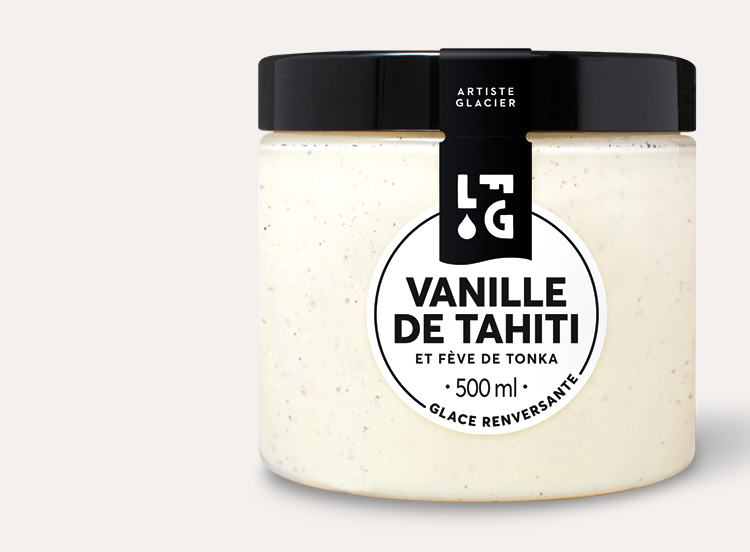 Crème glacée artisanale vanille de Tahiti et fève de tonka