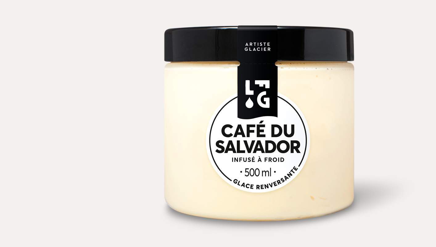 Crème glacée artisanale café du Salvador infusé à froid