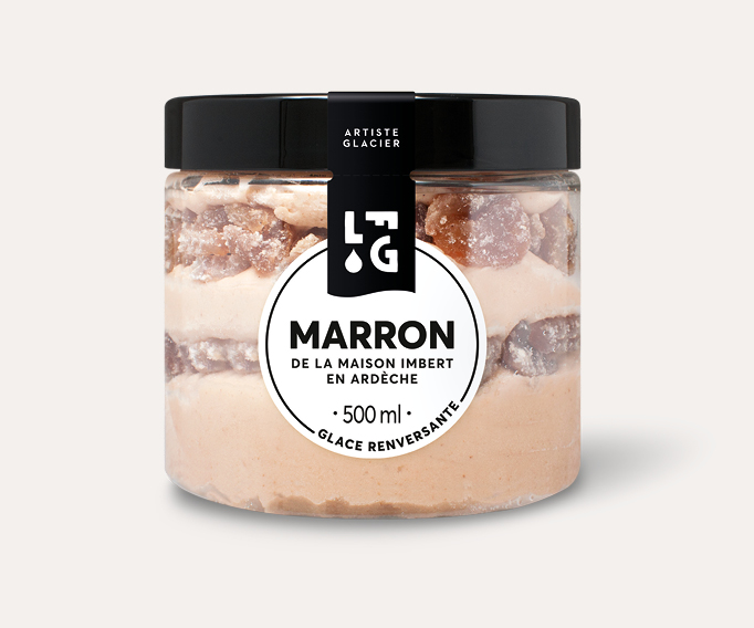 Crème glacée artisanale marron de la maison Imbert