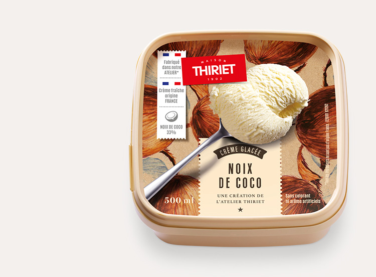 Crème glacée Noix de coco, surgelés Maison Thiriet