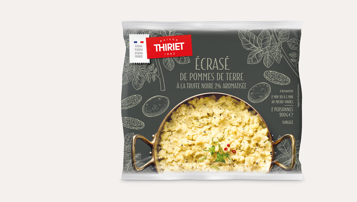 Écrasé de pommes de terre à la truffe noire 2 % aromatisée