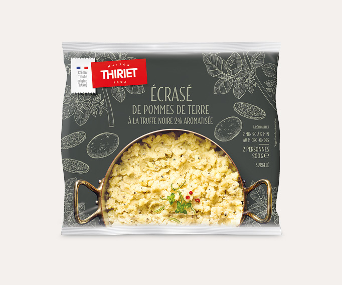 Écrasé de pommes de terre à la truffe noire 2 % aromatisée