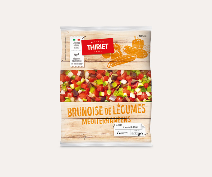 Brunoise de légumes méditerranéens, surgelés Maison Thiriet