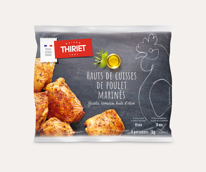 Hauts de cuisses de poulet marinés acheté = chips offertes !