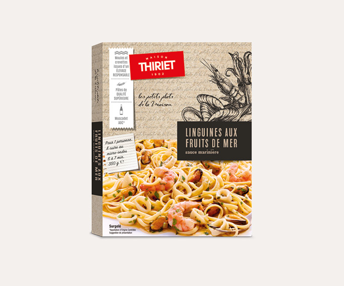 Linguines aux fruits de mer, sauce marinière Maison Thiriet, vos