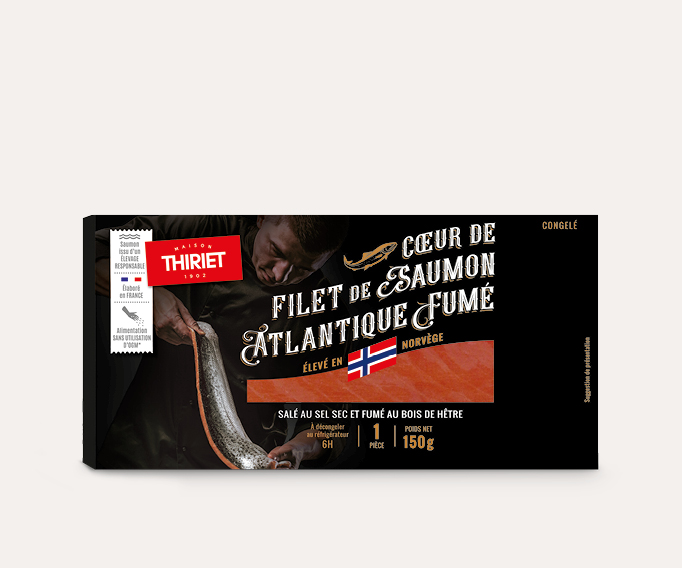 Coeur de filet de saumon Atlantique fumé - Norvège