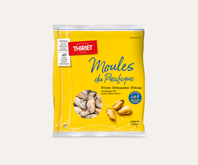 Moules du Pacifique decoquillées cuites Lot de 2 sachets