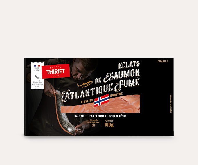 Eclats de saumon Atlantique fumé - Norvège
